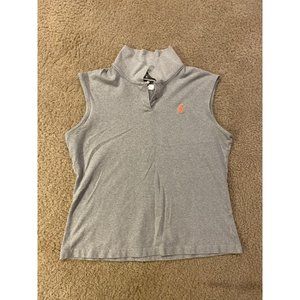 Walt Disney World Mickey Mouse Gray Sleeveless Polo Women’s Size Large
